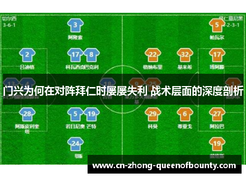 门兴为何在对阵拜仁时屡屡失利 战术层面的深度剖析